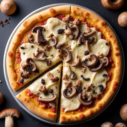 버섯과 트러플 오일이 들어간 트러플 풍기 피자